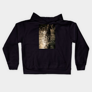 Weeping Willow Silhouette by Water Kids Hoodie